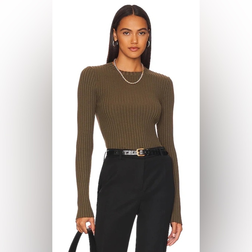 ANINE BING Cecily ribbed-knit top